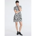 thumbnail image 4 of Scoop Women's and Women’s Plus Fit and Flare Jacquard Sweater Dress, Sizes XS-4X, 4 of 7