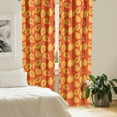 thumbnail image 2 of Ambesonne Fruits Window Curtains, Papaya Exotic Food Pattern, Each 28" W x 63" L, Vermilion and Pale Orange, 2 of 4
