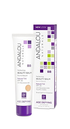 Andalou Naturals Perfecting BB Beauty Balm Natural Tinted Moisturizer with SPF 30, 2 Fl Oz