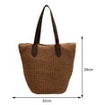 thumbnail image 2 of Women Handbag Bohemian Straw Armpit Bag Large Woven Shopping Bags (Brown) Shoulder Bags for Women, 2 of 10