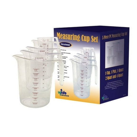 Update International Stainless Steel Measuring Cup (Set of 5)