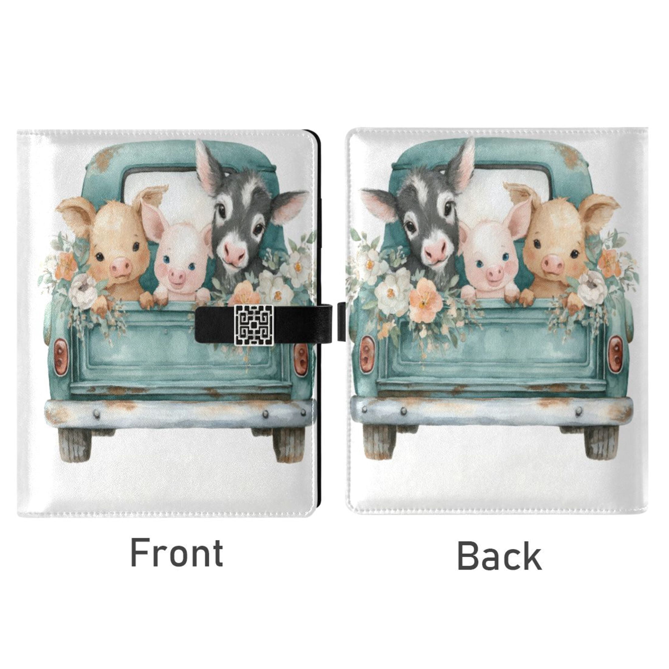 Leather Planner Leather Notebook Notebook Journal Binder Design Pen Pocket Design Convenient for Storage Cute Cow Vintage