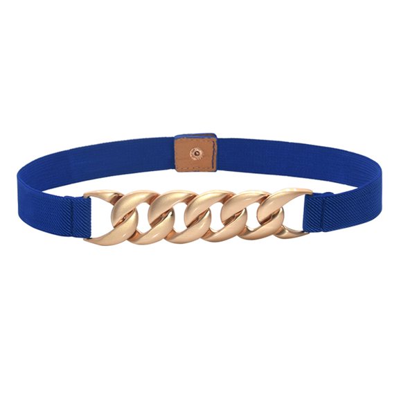 Yanyanz Belts for Women, Buckle Stretch Wide Lady Wide Belt Dress Fashion Women Elastic Waist Belts Belt, Fashion Belts Blue One Size