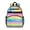 Colorful Watercolor Stripe, variant on Colorful Tie Dye Cloud Shape Pattern Backpack for School,Cute School Bag,Schoolbag with Adjustable Shoulder Straps & Padded Back,15.25"x11.5"x5.25"