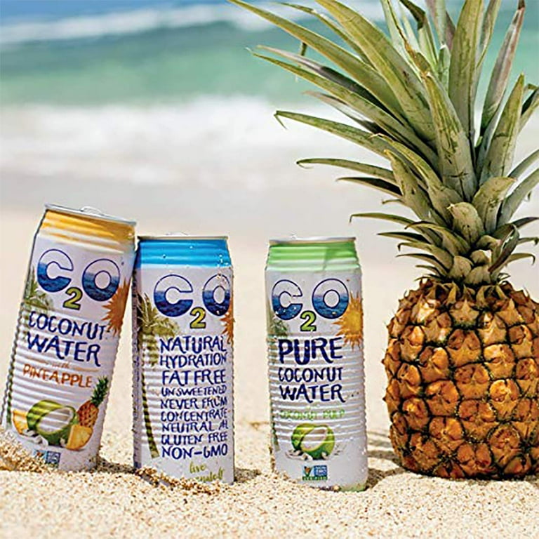 C2O Pure Coconut Water 17.5 FL OZ (Pack of 12) - Walmart.com