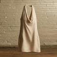 thumbnail image 4 of Ohufall Women's Mini Dress Pleated Cowl Neck Halter Dresses Sleeveless Fashion Solid Color Summer Dress, 4 of 6