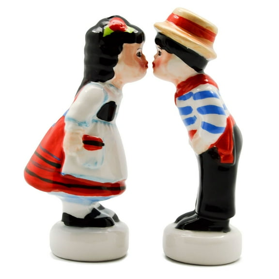 Oktoberfest Haus Multicolor Ceramic Standing Italian Boy & Girl Salt and Pepper Set