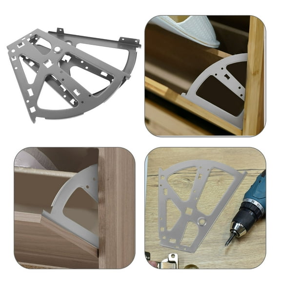 TAILTOSS 1 Pair Shoes Drawer Cabinet Hinges Space Optimization Grey Iron Shoe Cabinet Accessories