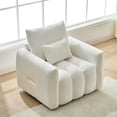 thumbnail image 4 of Miekor Furniture 35 "Teddy fabric sofa, modern lounge chair, upholstered with a pillow, apartment, office, living room and bedroom off white No.0326, 4 of 8