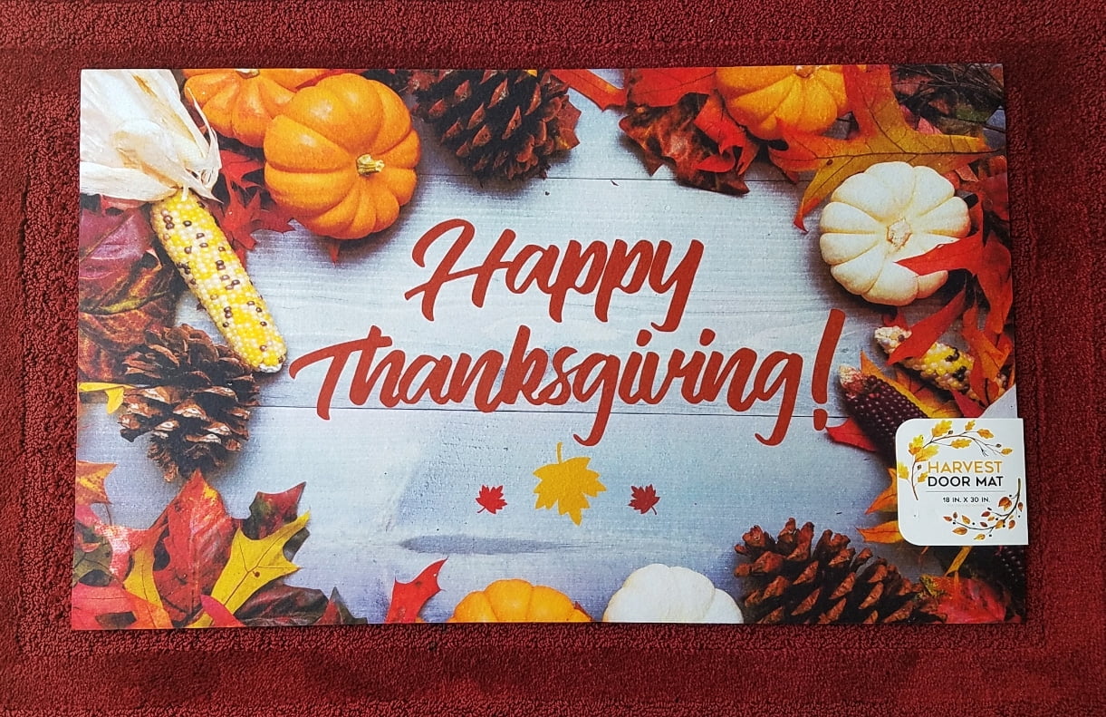 Sports Licensing Thanksgiving Outdoor Doormats, 18" x 30", Eco-Friendly Porch Entryway