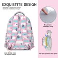thumbnail image 5 of Trendy Flamingo Print School Bag - Lightweight Laptop Backpack for University Students, Breathable Bookbag with Side Pockets, Fashion Forward Design, 5 of 6