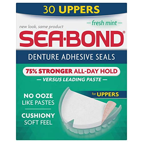 Sea Bond Adhésif pour Prothèse Tiges de Menthe Fraîche, 30 Count (l'Emballage Peut Varier)