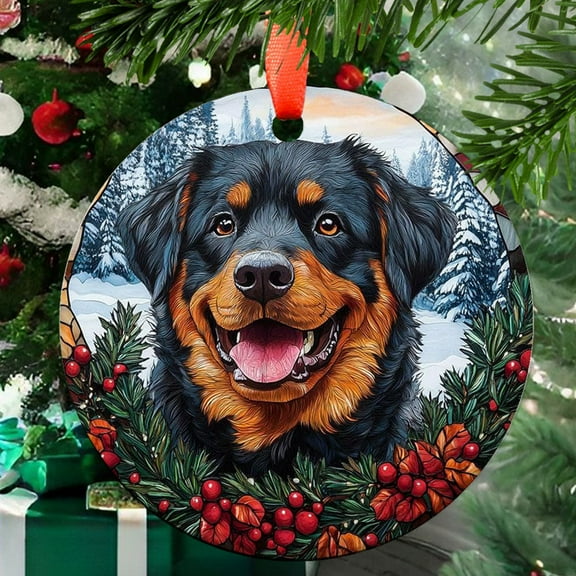 Rottweiler Dog 8 Christmas Ornament, Holiday Tree Ornament, Gift for Mom, Love Day Home Decor, Festival Gift Ornament, Keepsake 2025