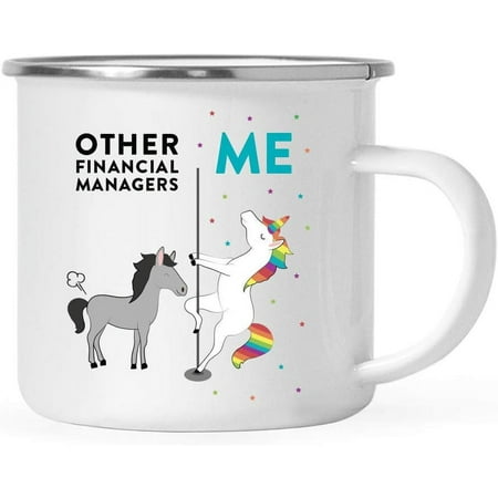 

Andaz Press Funny Quirky 11oz. Stainless Steel Campfire Coffee Tea Mug Thank You Gift Other Financial Managers Me Horse Unicorn 1-Pack