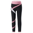 thumbnail image 5 of Sholeno Kids Girls Figure Ice Skating Spiral Pants Athletic Gymnastics Dance Leggings Yoga Pants Pink 10, 5 of 9