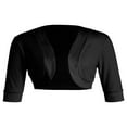 thumbnail image 1 of Women Open Front Cardigan Short Sleeve Shrug Cotton Bolero Cropped Sweaters, 1 of 6