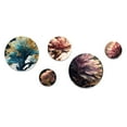 thumbnail image 2 of Designart "Blue and Gold Abstract Foliage IV" Floral Leaves Metal Wall Art Set of 5 Piece, 2 of 5