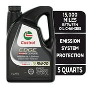 Castrol EDGE High Mileage 5W-20 Advanced Full Synthetic Motor Oil, 5 Quarts, Case of 3