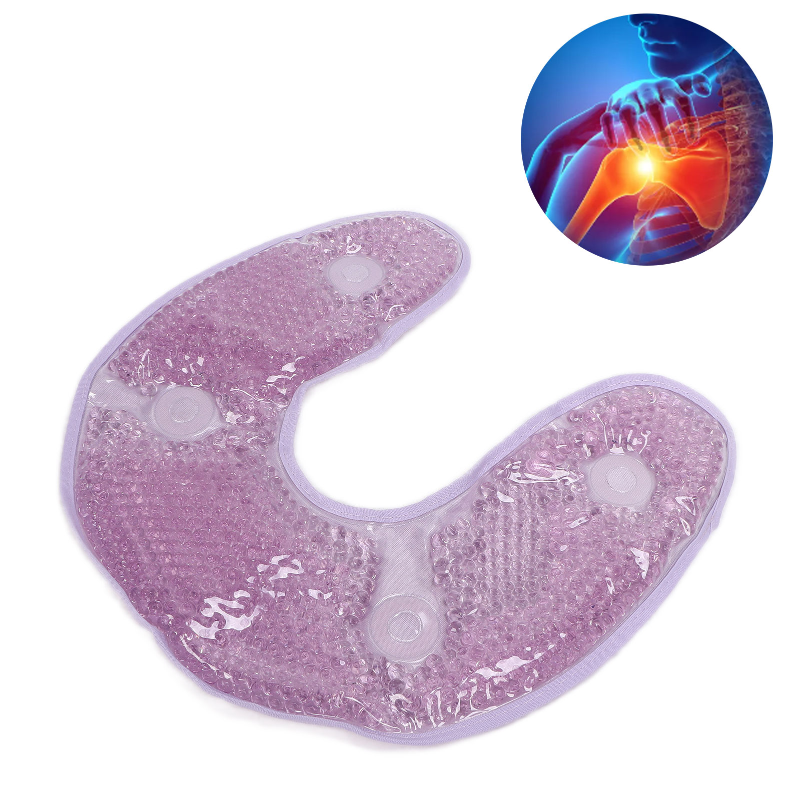 Domqga ACOUTO Reusable Gel Bead Neck Wrap, Gel Neck Pack, Gel Bead Neck