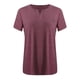 thumbnail image 4 of Qucoqpe - Blusas de verano para mujer, tallas grandes, moda informal, cuello en V, manga corta, estampado de color liso, blusa holgada, en liquidación, 4 of 4