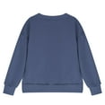 thumbnail image 6 of Babcutegg Toddler Girls Sweatshirts Hoodless Pullover Long Sleeve Girls Outwear Navy, 6 of 6