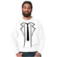 thumbnail image 3 of Casual Hipster Faux Suit and Tie Men's Big & Tall Crewneck Sweatshirt Brisco Brands 2X, 3 of 5
