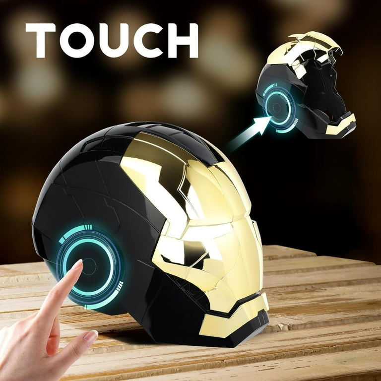 cosplay iron man wearable helmet Iron-Man MK50 Electronic Helmet, VoiceTouch Control with LED Eyes dismiss battle mode with eye lights in white and ear lights in blue 14 Iron Man MK17 Heartbreaker Helmet