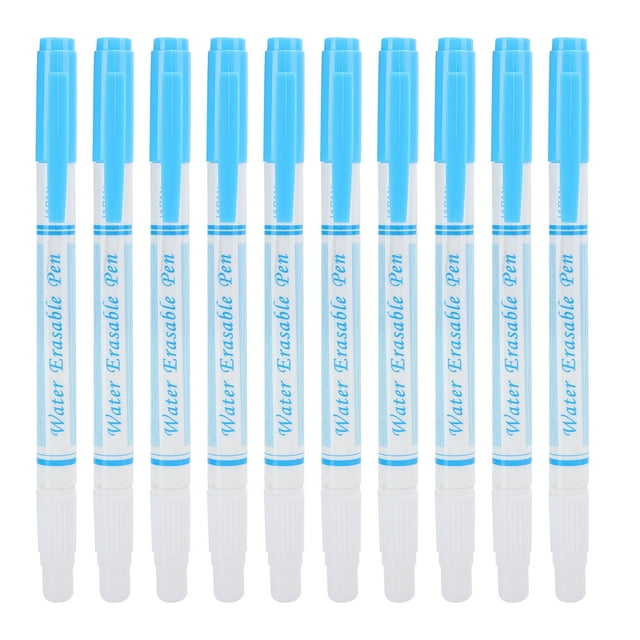 10pcs Double Head Water Erasable Pen Fabric Marker Tailoring Tool AccessoriesBlue