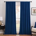 thumbnail image 1 of Cortinas Joydeco de Terciopelo Royal Blue Térmicas Opacas 132x229cm, 1 of 9
