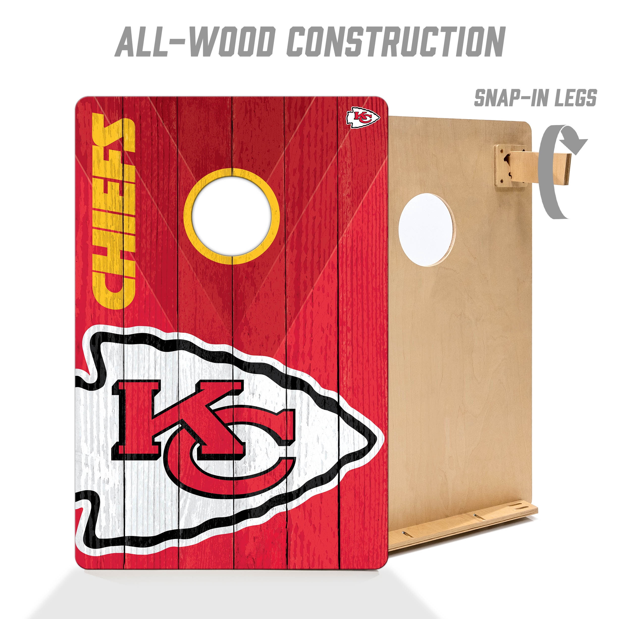 YouTheFan NFL Kansas City Chiefs 2' x 3' Cornhole Game No Bags