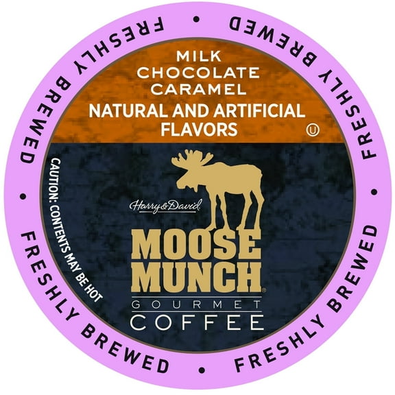Moose Munch Coffee in Single Serve Cups for use with all Keurig K-Cups Brewers 36 Count (Milk Chocolate Caramel)