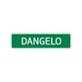 thumbnail image 1 of Dangelo Boys Children Name Letter Printed Label Indoor Outdoor Unique Wall Plaque Decoration Aluminum Metal Sign 4"x13.5", 1 of 1