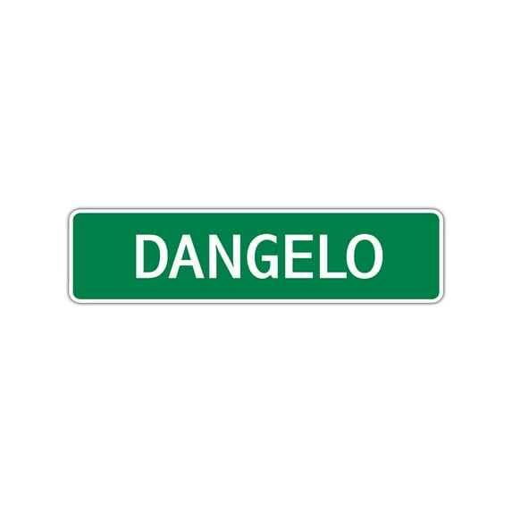 Dangelo Boys Children Name Letter Printed Label Indoor Outdoor Unique Wall Plaque Decoration Aluminum Metal Sign 4"x13.5"