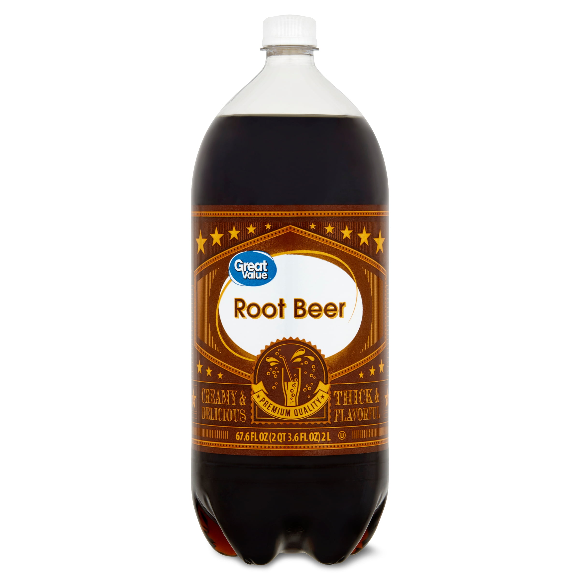 Great Value Root Beer Soda, 2 Liter Bottle