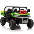 thumbnail image 3 of 24V Ride on Dump Truck with Remote Control, 4WD Electric Car for Big Kids, 2 Seater 4*200W Motor Ride on Toy, Shovel, Music, Kids Gift, Green, 3 of 10
