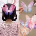 thumbnail image 4 of Pinzas para el pelo con forma de mariposa voladora, color degradado, bonitos accesorios para el pelo para niñas., 4 of 9