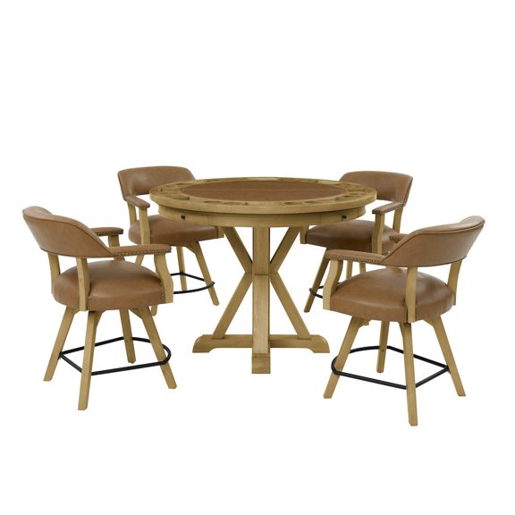Steve Silver Rylie Game Top, Counter Table & 4 Counter Chairs
