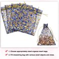 thumbnail image 4 of Uxcell Organza Bag, Sheer Flower Heart Mesh Bags Drawstring Gift Bags Bulk Party Favor Bag Jewelry Pouches Blue-Gold 5" x 7", 4 of 6