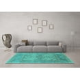 thumbnail image 3 of Ahgly Company Indoor Rectangle Oriental Turquoise Blue Industrial Area Rugs, 8' x 12', 3 of 4