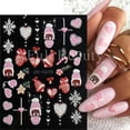 thumbnail image 4 of 5D Christmas Embossed Nail Stickers White Snowflakes Sliders For Nails Cute Cartoon Bear Gloves Sweater Design Decals GLJI-5D18, 4 of 4