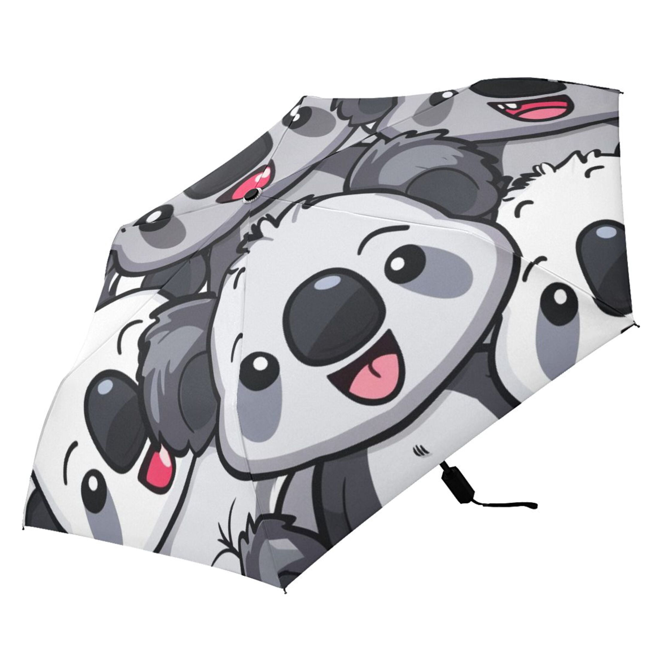 Cute Koalas Compact Sun Umbrella Windproof Travel Umbrellas for Rain Strong Portable UV Protection
