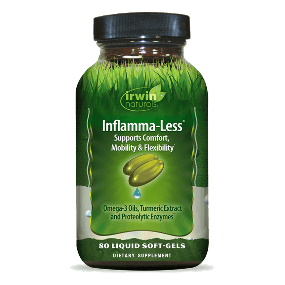 Irwin Naturals Inflamma-Less - Comfort, Mobility & Flexibility Support - 80 Liquid Soft-Gels