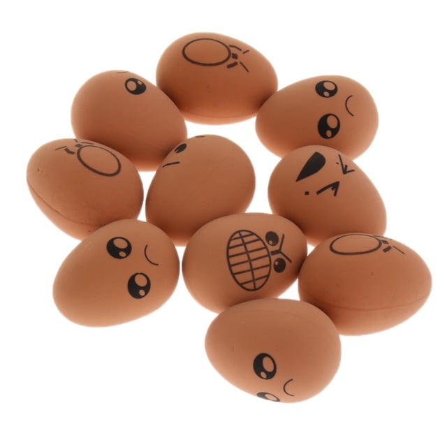 10 Uds Juguete de pelota de huevo hinchable de goma para mascotas Yuyangstore Bola del huevo del perro del animal doméstico