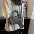 thumbnail image 4 of Bolso Vintage para mujer, novedad de 2023, bolso de cuero suave de calidad de lujo, bolso de hombro informal para mujer, bolso de compras para teléfono móvil, bolso negro para chica, 4 of 5