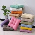 thumbnail image 5 of Cojín para silla de jardín, grueso 10 cm, algodón suave, 40 x 40 cm, para oficina, comedor, hogar (40 x 40 x 10 cm, Naranja), 5 of 5