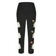 thumbnail image 4 of Tnhcen Women's Halloween Print High-Waisted Yoga Pants Cute Ghost Pattern Workout Leggings Milk Fleece Fitness Tights S-2XL Multiple Colors Available, 4 of 4