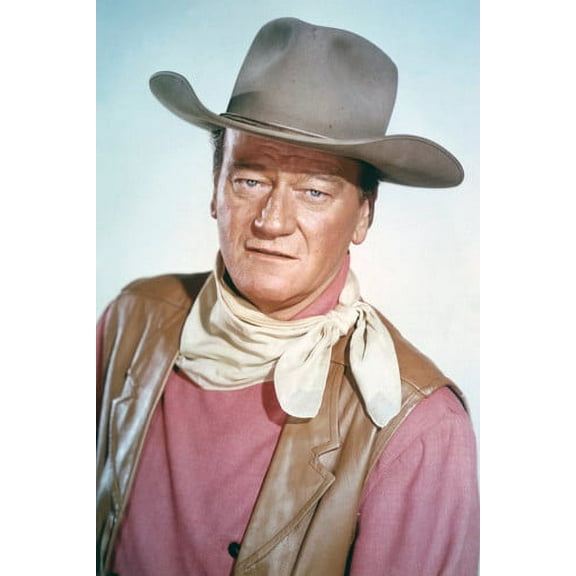 John Wayne 24x36 Poster classic in western shirt and stetson