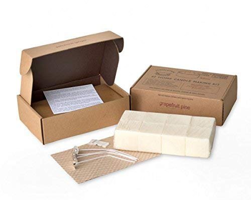 Himalayan Trading Soy Candle Making Kit - Bourbon Vanilla, Orange Grove or Evergreen Scented - Includes of Wax Cubes, Wicks and Instructions