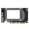 thumbnail image 2 of Tarjeta adaptadora JEYI PCIE X16 a U.2 SFF‑8639 a SSD SATA3.0 Tarjeta de expansión autoalimentada de doble puerto, 2 of 8