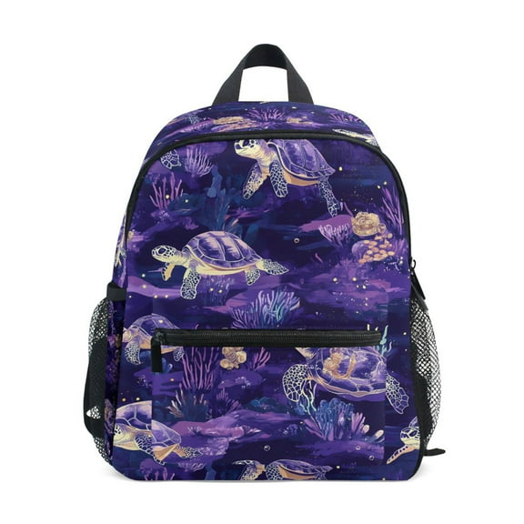 ALAZA Turtles Purple School Backpack Small Bookbag Mini Bags